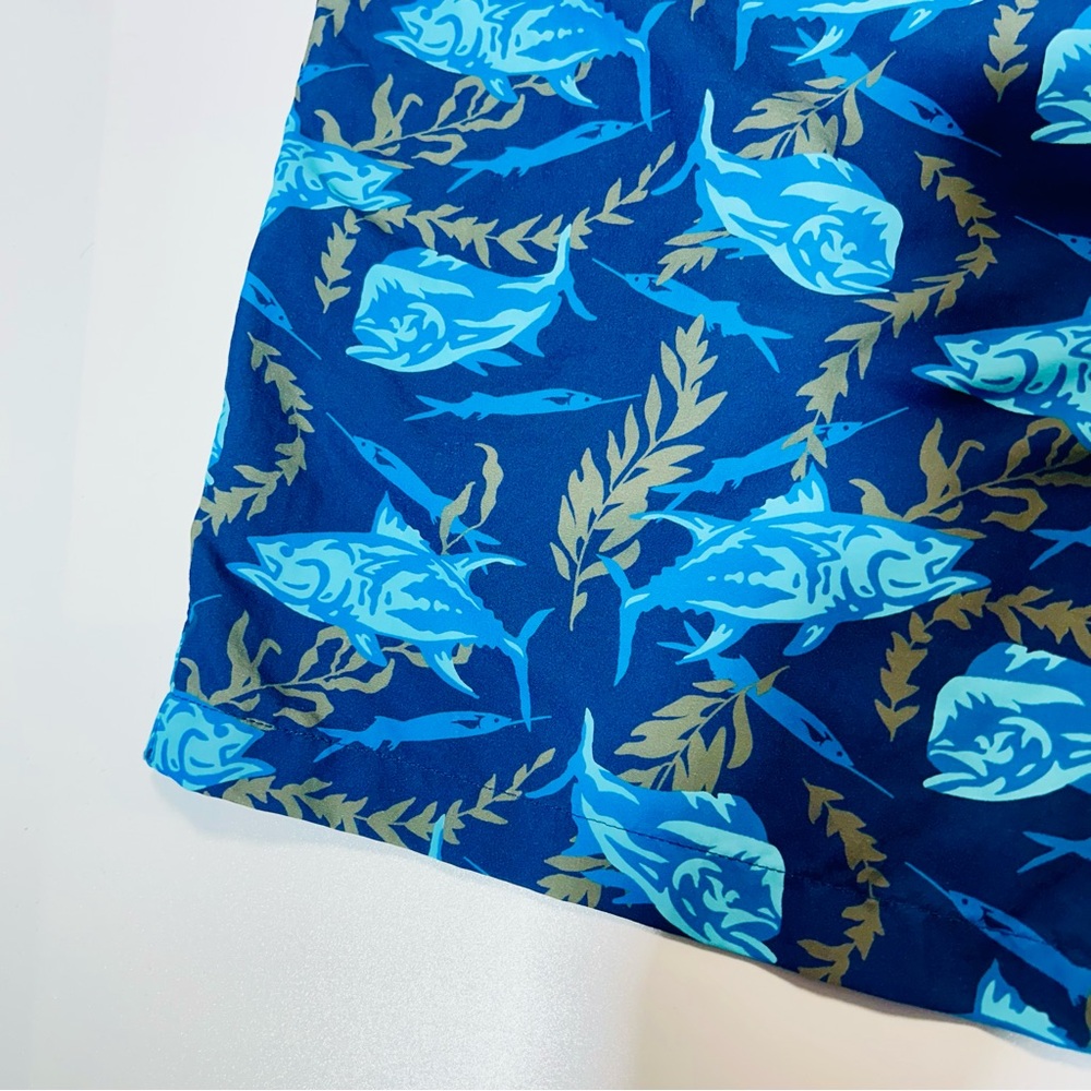 Columbia PFG swim trunks Super Backcast Water Short Blue Fish Print men Size XXL - Picture 8 of 9